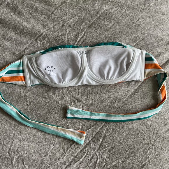 Roxy Two Piece Striped Bathing Suit S - Picture 9 of 12